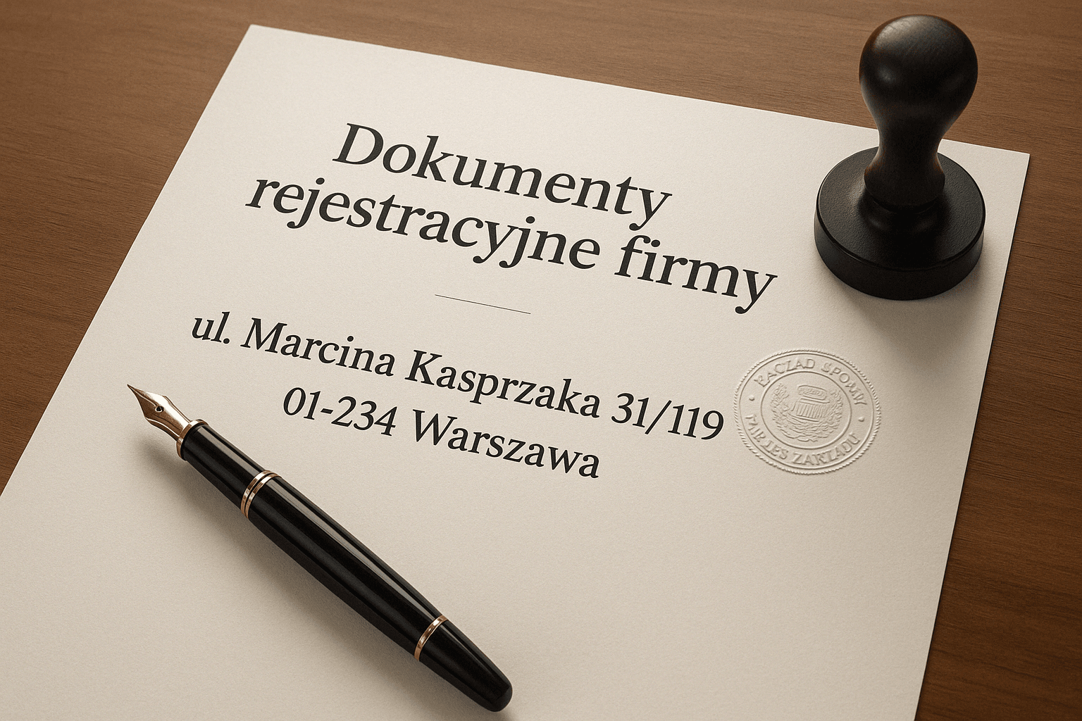 Документи реєстрації компанії з адресою штаб-квартири