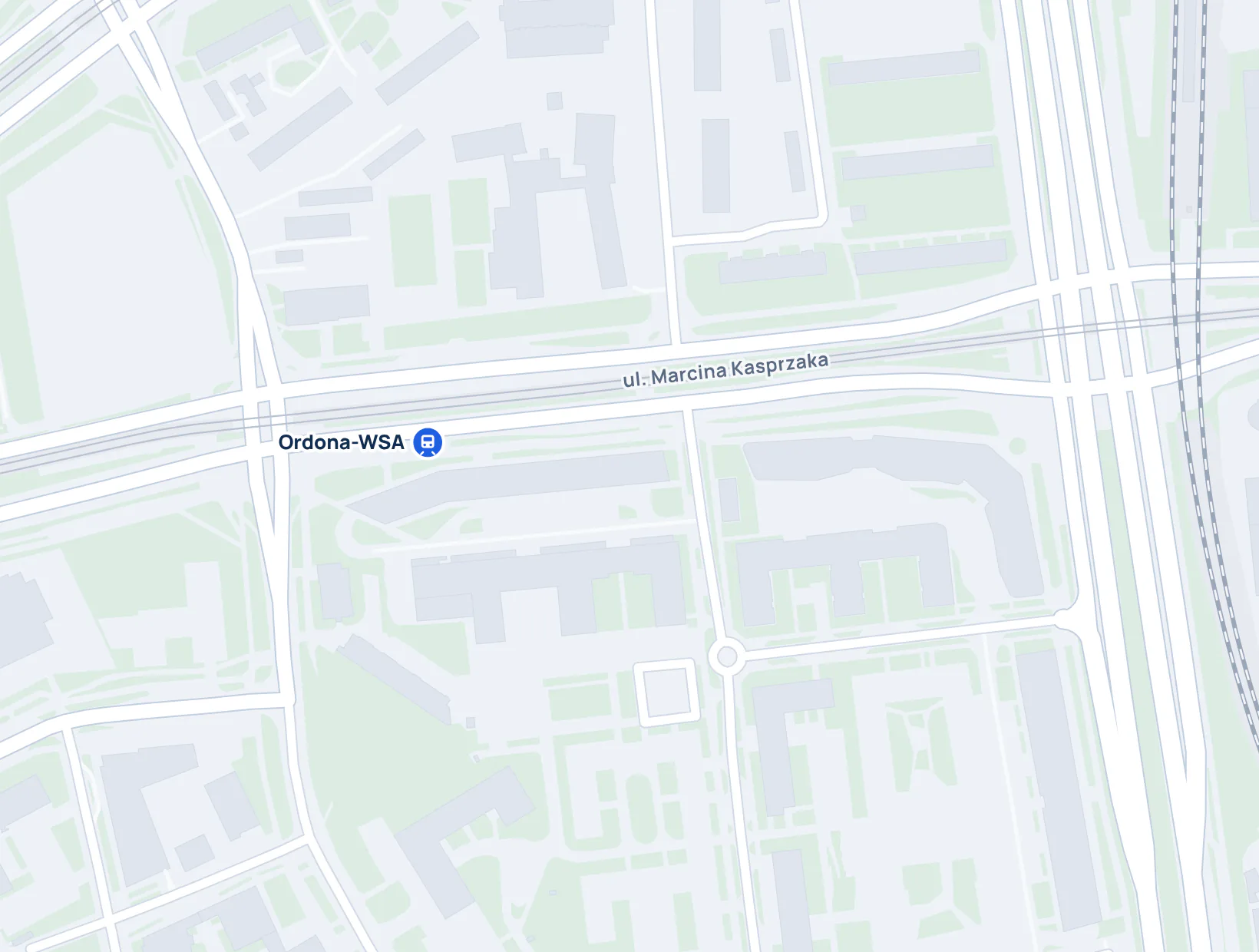 Mapa: VBIURO, ul. Marcina Kasprzaka 31/119, Warszawa-Wola